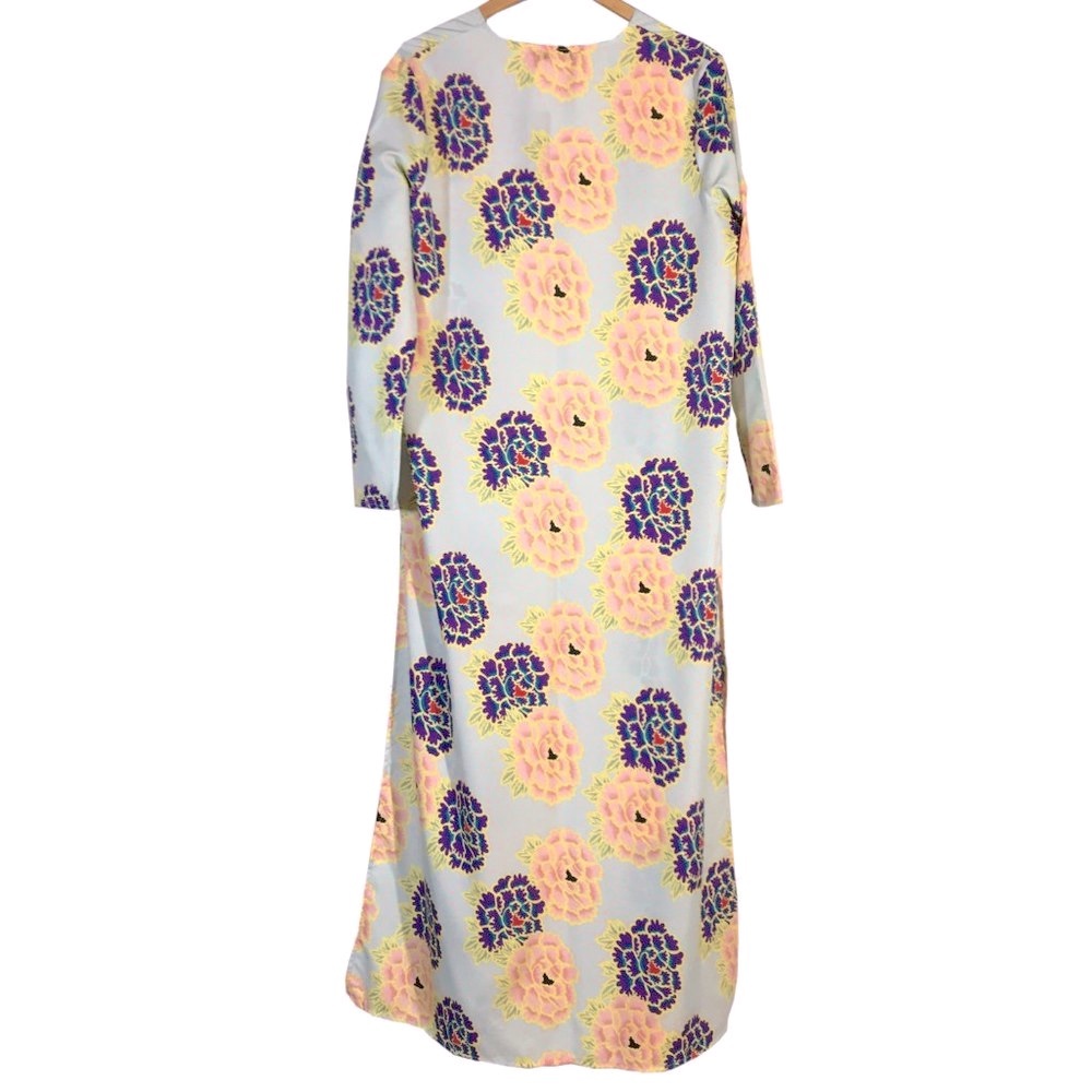 NWT Beautiful Flower of Love Peonies Floral Kimono Duster Kaftan Pink Purple - Picture 7 of 14